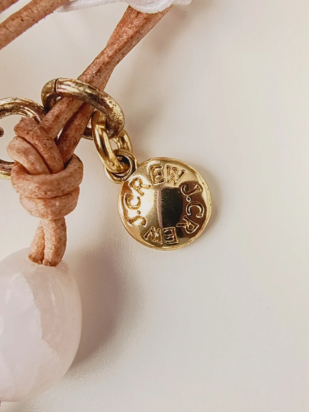 NWT J.Crew Semi Precious White Shell Statement Bracelet